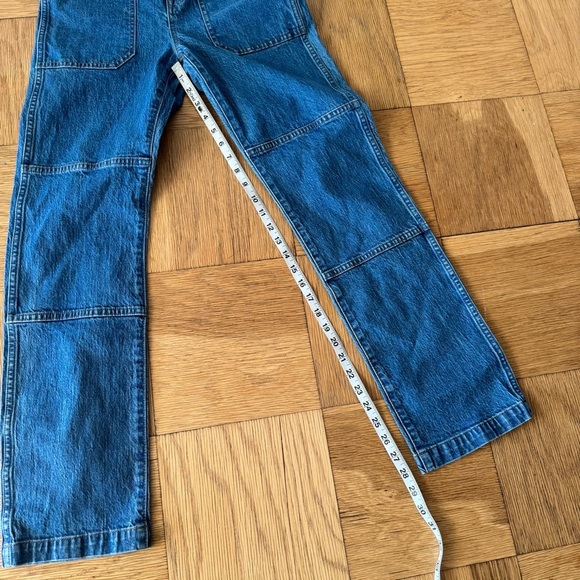 Madewell The 90s Straight Cargo Jeans Size 26 Blue High Rise Denim - Picture 11 of 12